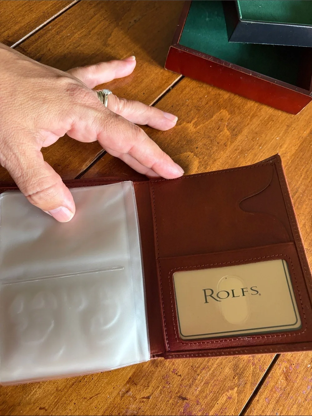 Rolfs Men's Leather Card & Key Holder - Tan Brown